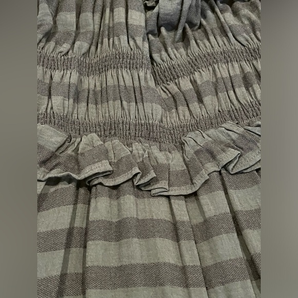 *TULAROSA* NAVY STRIPE RUFFLE IDA MAXI DRESS- SIZE SMALL - Picture 8 of 8